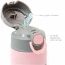 Garrafa Térmica com Canudo Buba Baby Gumy Rosa com 400ml