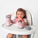 Garrafa Térmica com Canudo Buba Baby Gumy Rosa com 400ml