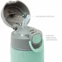 Garrafa Térmica com Canudo Buba Baby Gumy Verde com 400ml