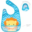 Babador Impermeável com Bolso Buba Animal Fun Leão com 1 Unidade