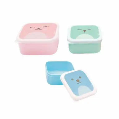 Kit Potes Buba Baby Gumy Coloridos com 3 unidades