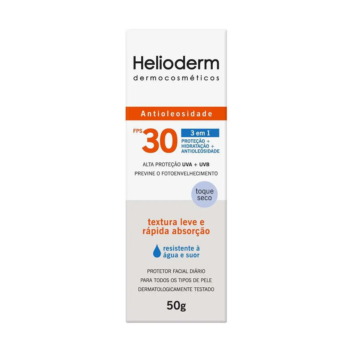 Protetor Solar Facial Helioderm Suncare FPS30 com 50g