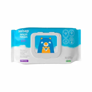 Lenços Nasais Salsep Kids com 30 Unidades