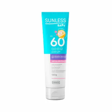 Protetor Solar Baby Sunless Hipoalergênico FPS 60 120g