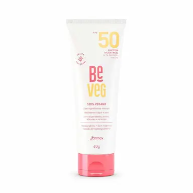 Protetor Solar Facial Be Veg 100% Vegano FPS 50 com 60g