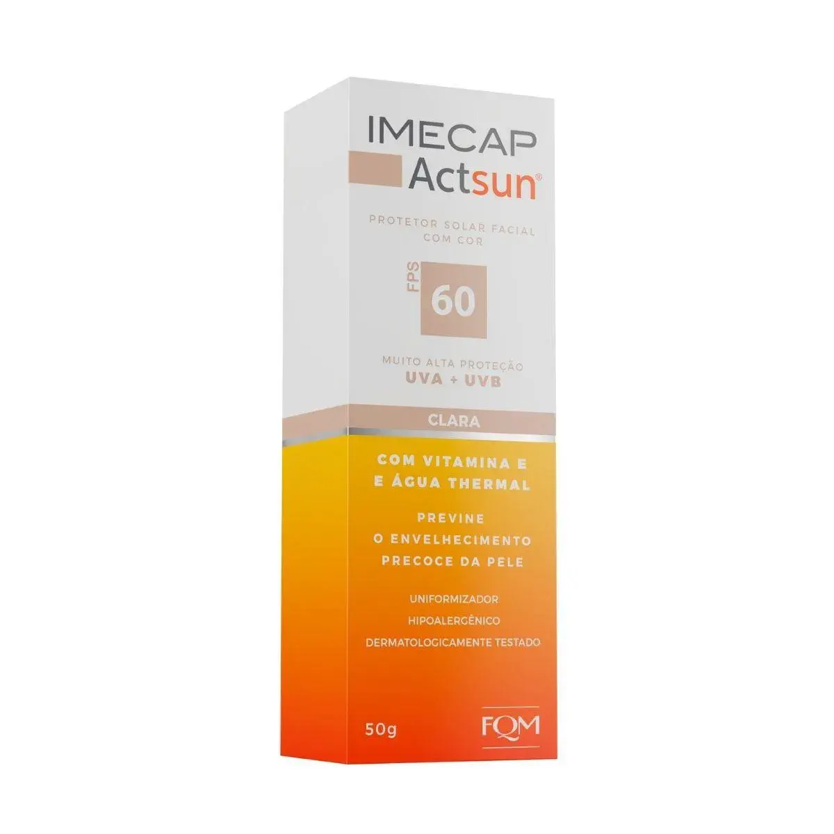 Protetor Solar Imecap Actsun FPS60 Pele Clara com 50g