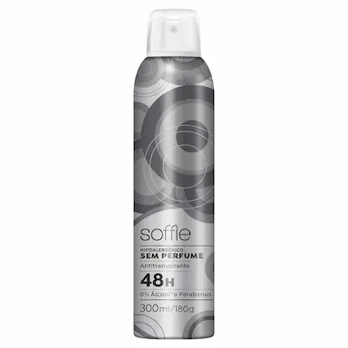 Desodorante Aerossol Antitranspirante Soffie Sem Perfume com 300ml