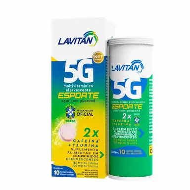 Suplemento Alimentar Lavitan 5G Esporte Açai e Guaraná com 10 Comprimidos Efervescentes