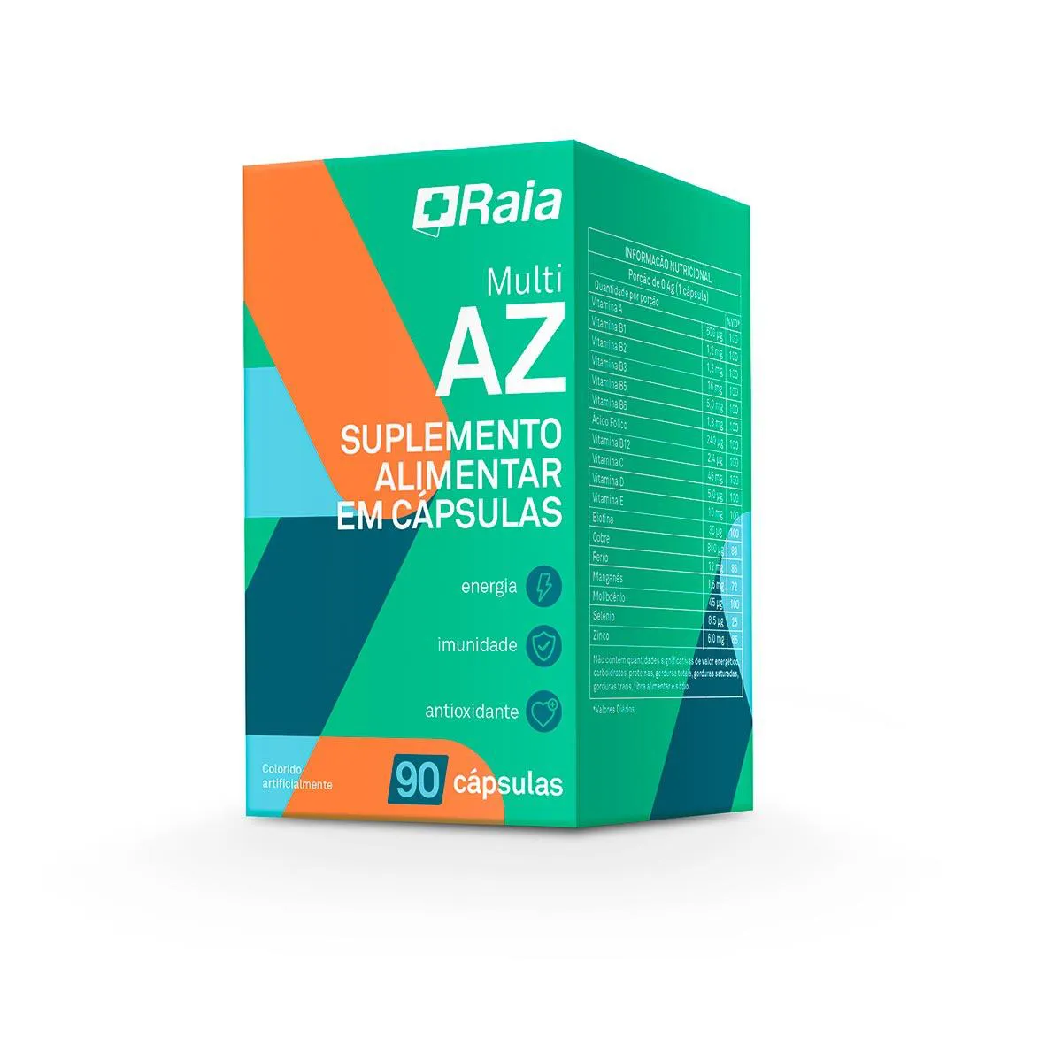 Suplemento Alimentar Raia Multi AZ 90 cápsulas
