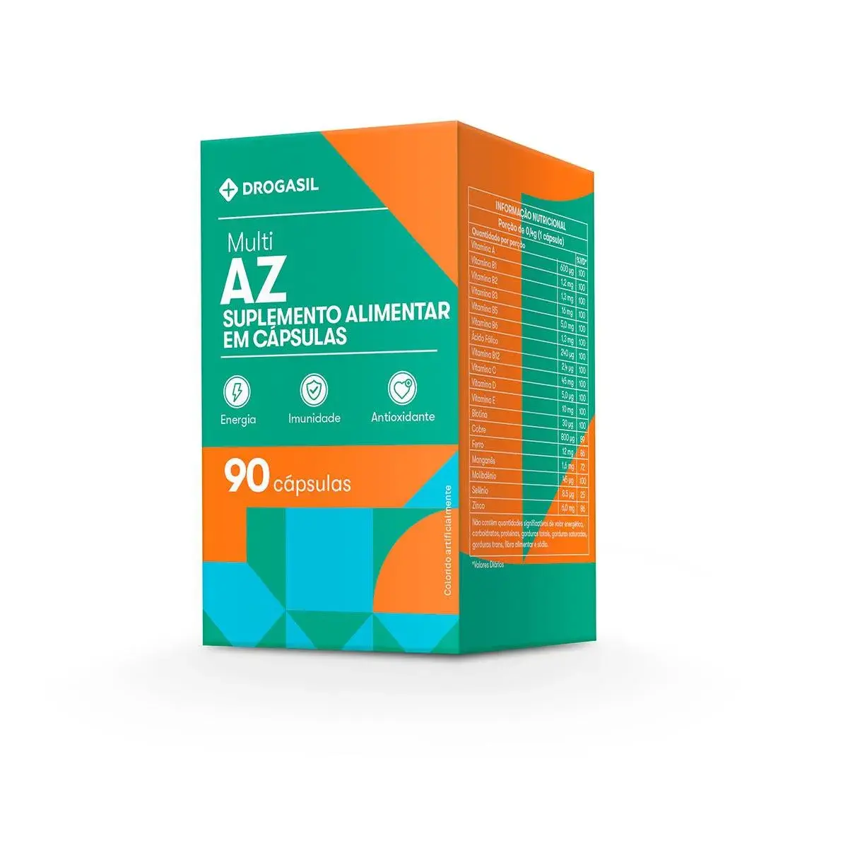 Suplemento Alimentar Drogasil Multi AZ com 90 cápsulas