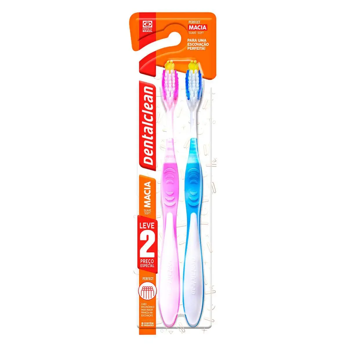Kit Escova Dental Dentalclean Perfect com 2 unidades