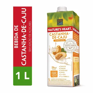Bebida Vegetal Nature's Heart Castanha de Caju 1L