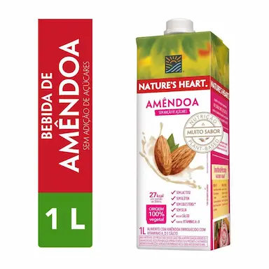 Bebida Vegetal Nature's Heart Amêndoa 1L