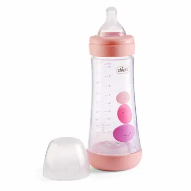 Mamadeira Chicco Perfect 5 Fluxo Rápido 4m+ Rosa de 300ml