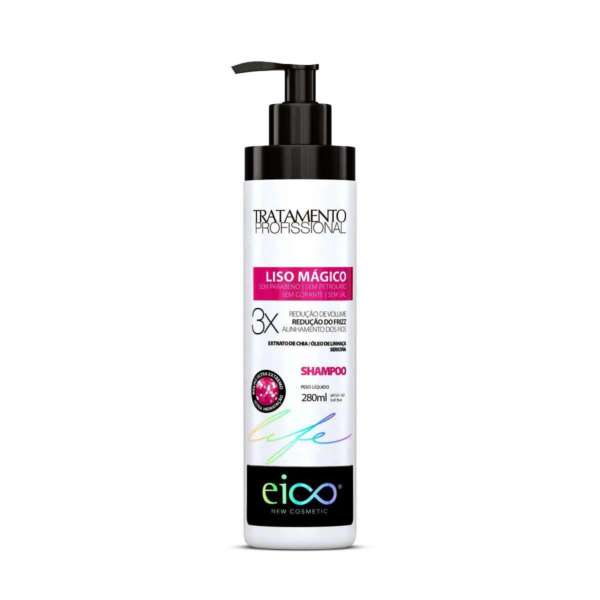 Shampoo Eico Life Liso Mágico com 280ml