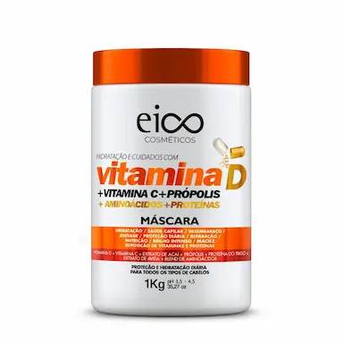 Máscara Capilar Eico Cosméticos Vitamina D com 1Kg