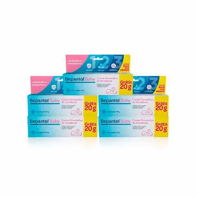 Kit Creme Preventivo de Assaduras Bepantol Baby com 5 Unidades