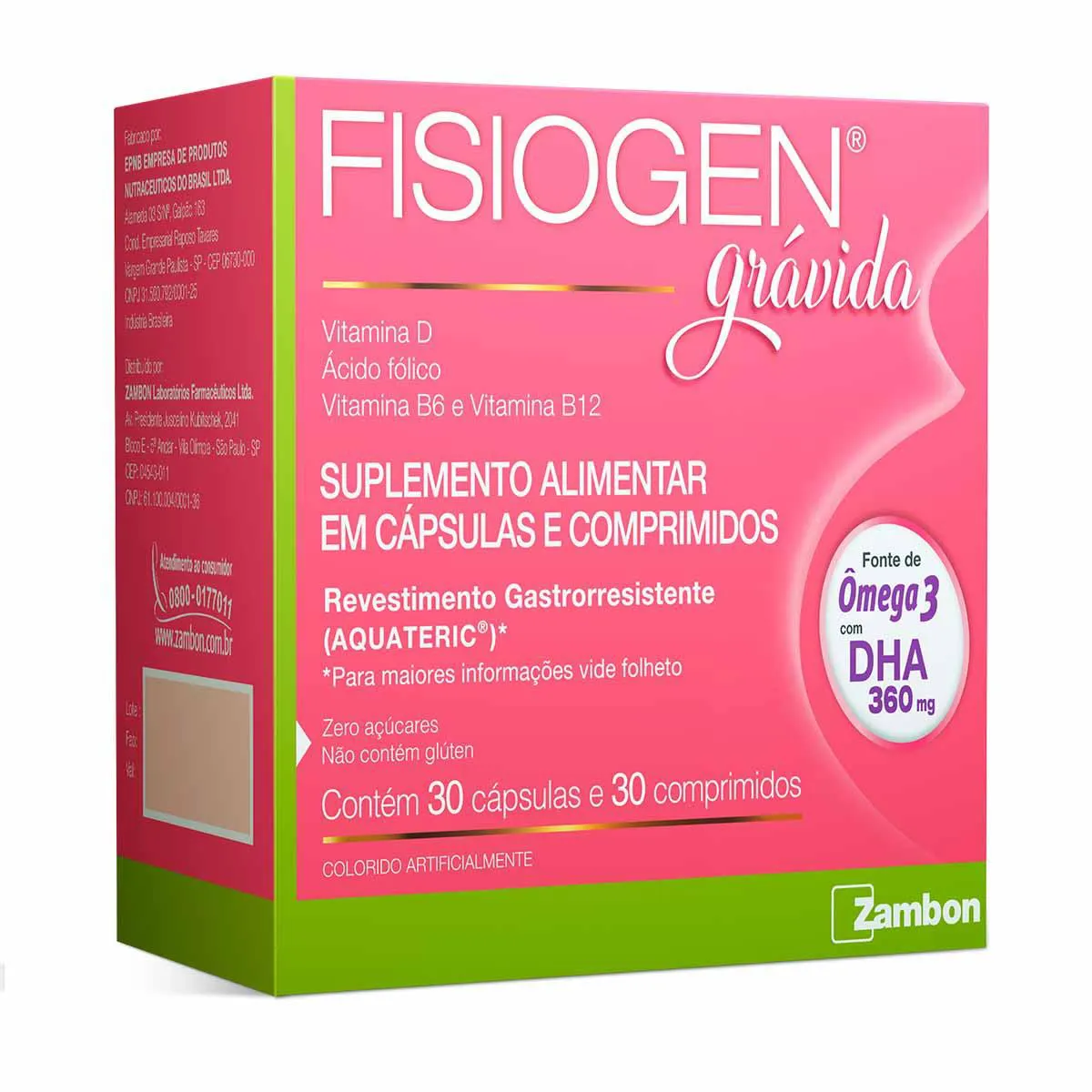 Suplemento Alimentar Fisiogen Grávida 30 Cápsulas + 30 Comprimidos