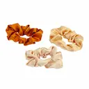 Conjunto de Elásticos Scrunchies Needs Tons Nude com 3 unidades