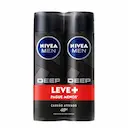 Kit Desodorante Aerossol Antitranspirante Nivea Men Deep Original Carvão Ativado com 2 Unidades