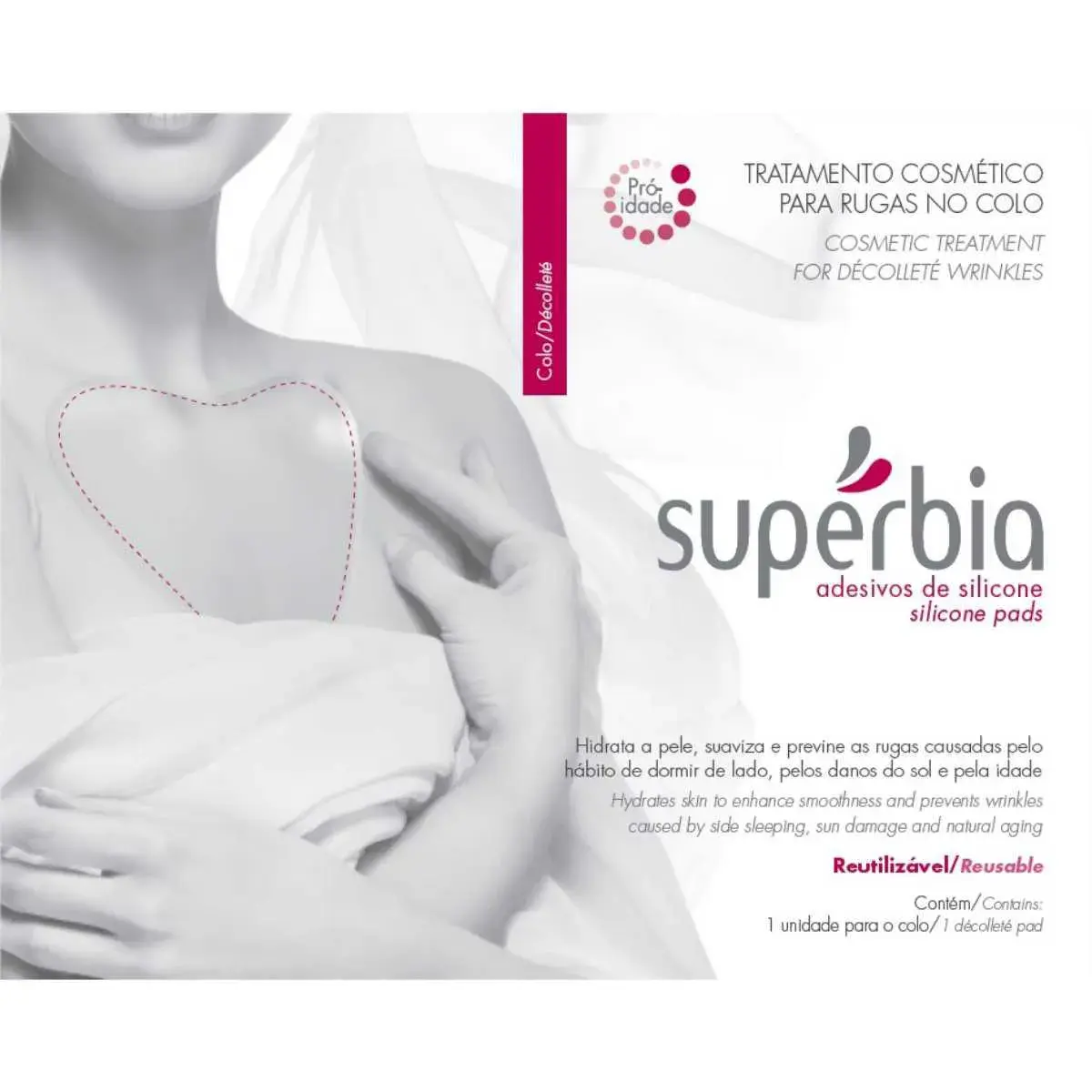 Adesivo de Silicone para Rugas no Colo Supérbia com 1 Unidade