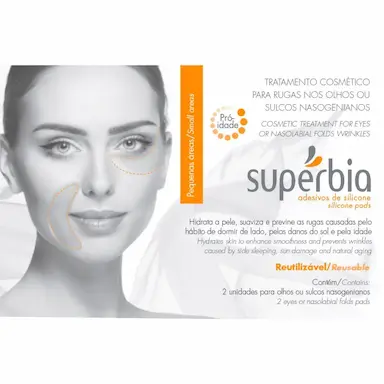 Adesivo de Silicone para Rugas nos Olhos e Bigode Chinês Supérbia com 2 unidades