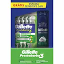 Kit Aparelho de Barbear Gillette Prestobarba 3 com 4 Unidades + Espuma de Barbear