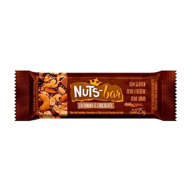 Barra de Castanhas Nutsbar Chocolate com 25g