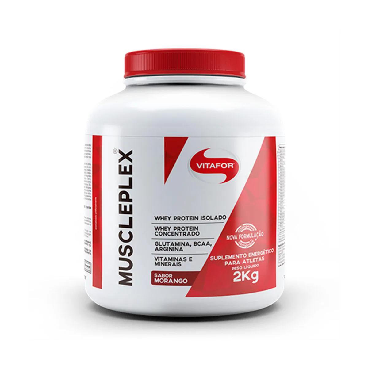 Suplemento Energético Vitafor Muscle Plex Morango 2Kg