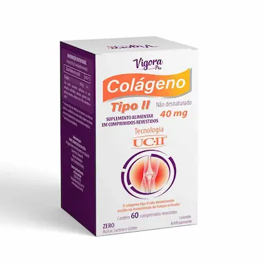 Suplemento Alimentar Vigora Plus Colágeno Tipo II 60 Comprimidos