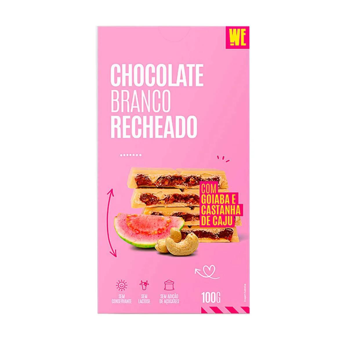 Chocolate Branco Choconutz Goiaba e Castanha de Caju com 100g