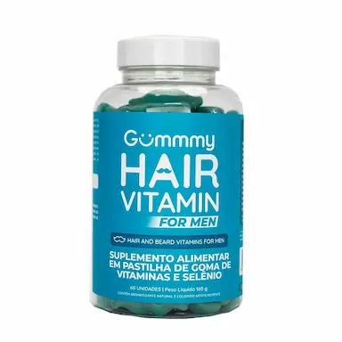 Suplemento Alimentar Gummy Hair Vitamin For Men com 60 unidades