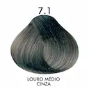 Tintura Creme C.Kamura Color Intense 7.1 Louro Médio Marrom Acinzentado com 50g
