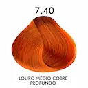 Tintura Creme C.Kamura Color Intense 7.40 Louro Médio Cobre Profundo com 50g