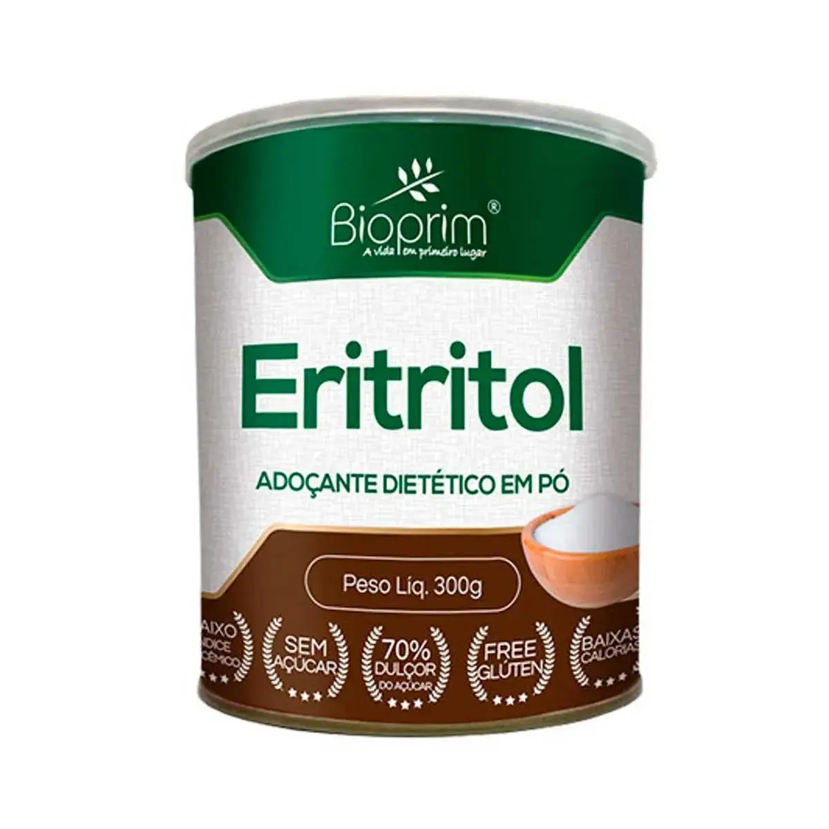 Adoçante Dietético em Pó Bioprim Eritritol com 300g