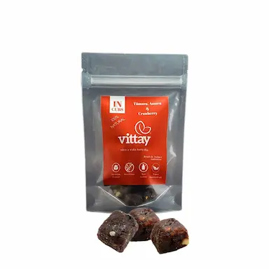 Snack de Frutas Vittay In Cubs Tâmara, Amora e Cranberry com 45g