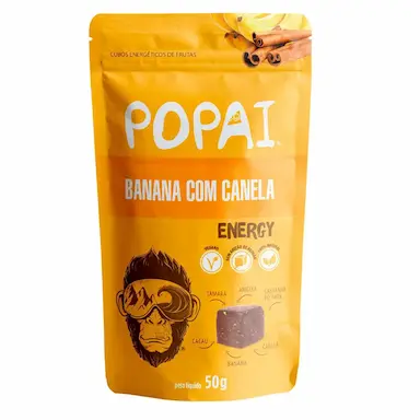 Cubos de Fruta Popai Energy Banana com Canela com 50g
