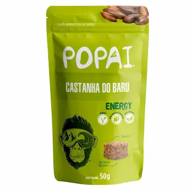 Cubos de Fruta Popai Energy Castanha do Baru com 50g