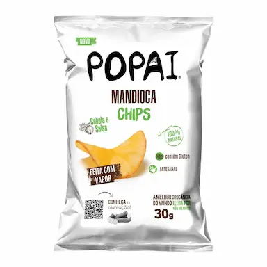 Chips Popai Mandioca Salsa e Cebola com 30g