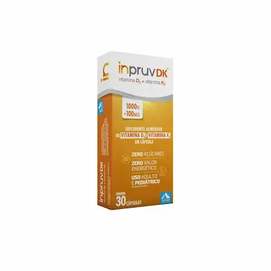 Suplemento Alimentar Inpruv DK 1.000UI + 100mcg - 30 Cápsulas