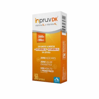 Suplemento Alimentar Inpruv DK 2.000UI + 100mcg - 30 Cápsulas