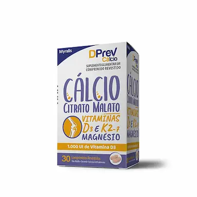 Suplemento Alimentar DPrev Cálcio 1.000UI com 30 Comprimidos