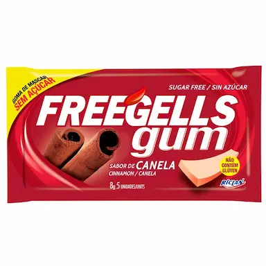 Goma de Mascar Freegells Canela 8g