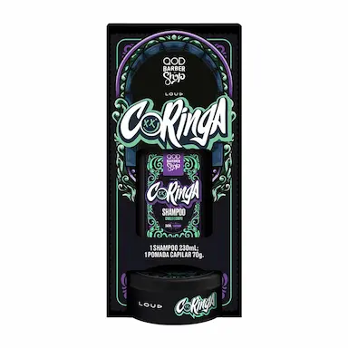 Kit QOD Barber Shop Loud Coringa Shampoo com 230ml + Pomada Capilar com 70g