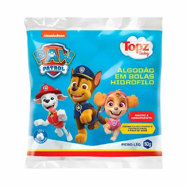 Algodão em Bolas Topz Baby Patrulha Canina 50g