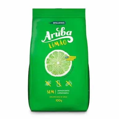 Biscoito Doce Aruba Limão Sem Glúten e Leite com 100g
