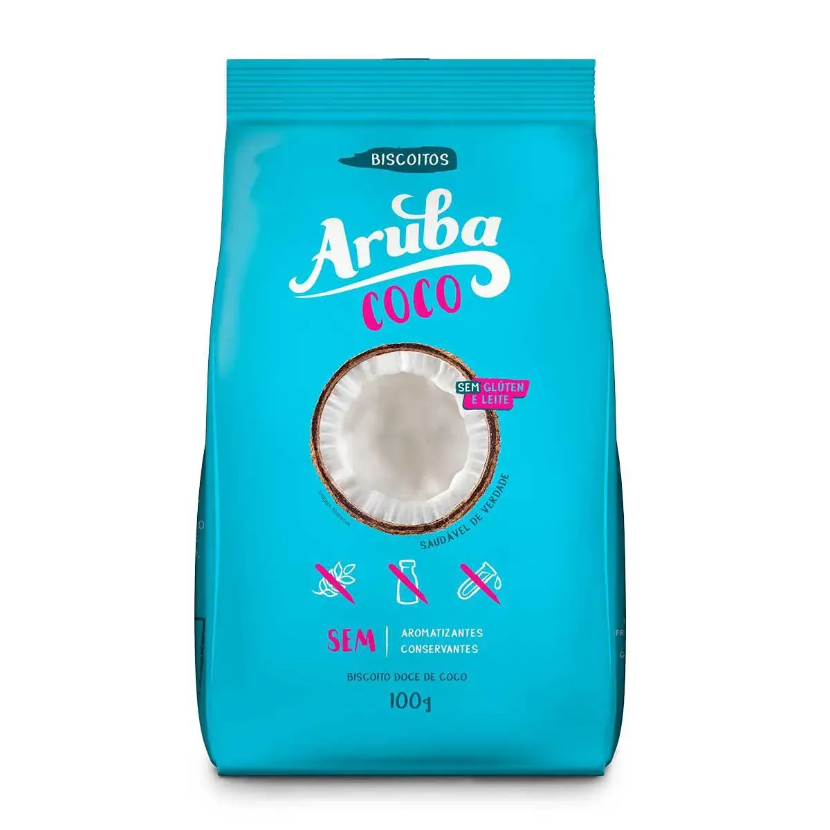 Biscoito Doce Aruba Coco Sem Glúten e Leite com 100g