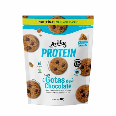 Cookies Aruba Protein Double Baunilha com Gotas de Chocolate 40g
