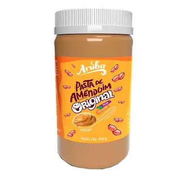 Pasta de Amendoim Aruba Original Integral com 450g