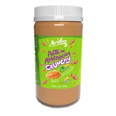 Pasta de Amendoin Aruba Crunchy com 450g